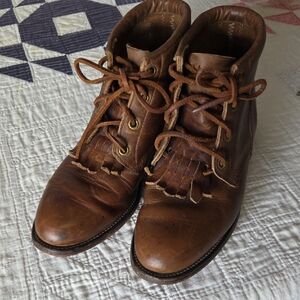 Classic Justin Brown Leather Womens  Boots